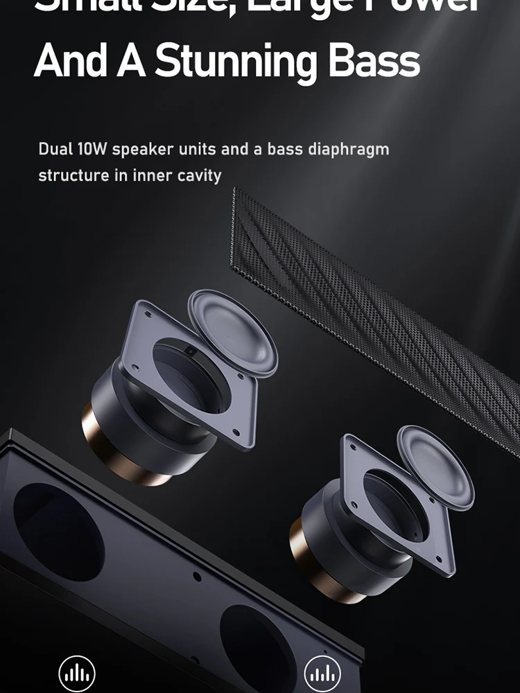 Remax RB-M3 NFC AUX high-power dual audio hands-free subwoofer speaker bass boost bluetooth speaker small - ANKUX.COM