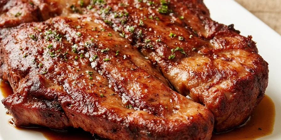 Delicious short rib pork on a plate