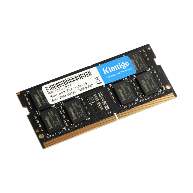 

Kimtigo Original New Server Memory 4GB 2666mHz DDR4 16GB Sodimm Ram DDR4 32GB 3200mHz for Laptop, Black