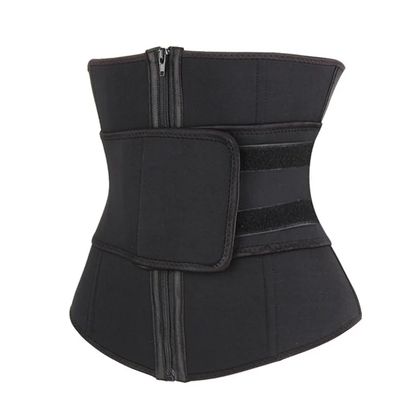 

Factory Price Enhancer Vest Waist Cincher 7 Steel Bone Waist Trainer Corset Neoprene Sweat Waist Trainer with Sticker, Black