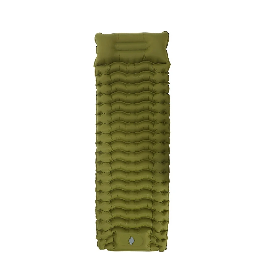 Camping Sleeping Pad Ultralight Camping Mat with Pillow Built-in Foot Pump Inflatable Sleeping Pads Compact for Camping