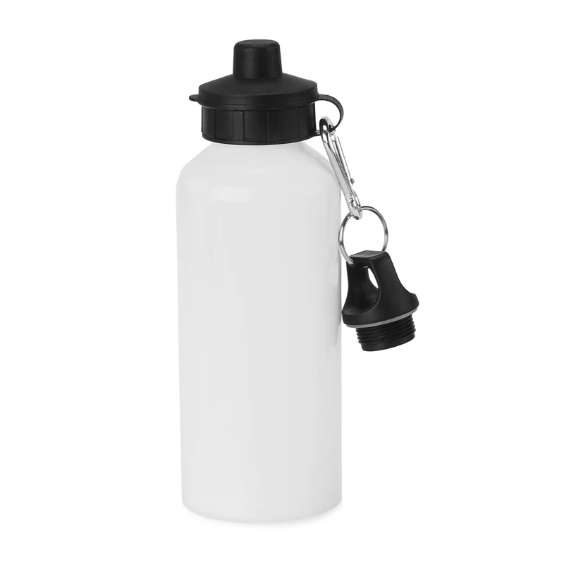 

Whole Sales Sublimation Aluminum Bottle 600ml Coated White water bottle, White & silver