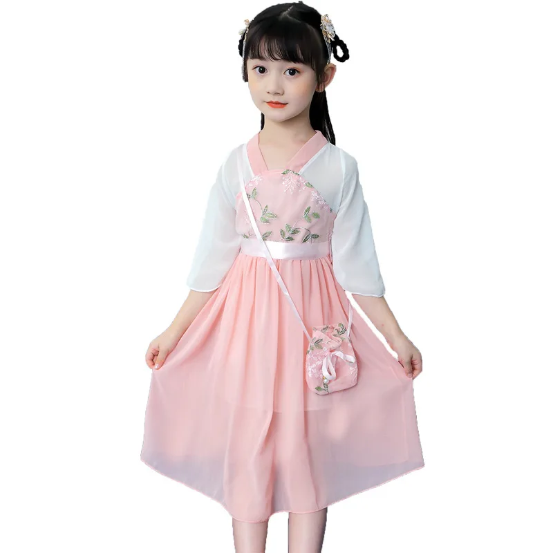 

Ancient Children Girl Clothes Hanfu Children Skirt Princess Little Girl Tang Dress Chinese Style Summer Dress XQM