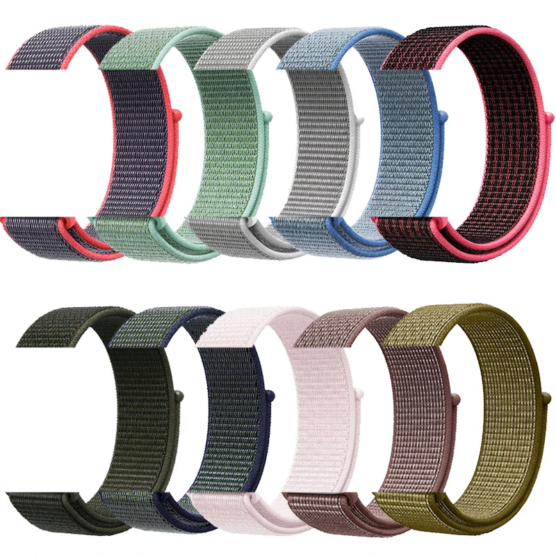 

For Smart Watch Band Accessories Series 4/5 6 Band T500 W26 X7 Strap Nylon Comfortable Sport Band 42mm/44mm, White