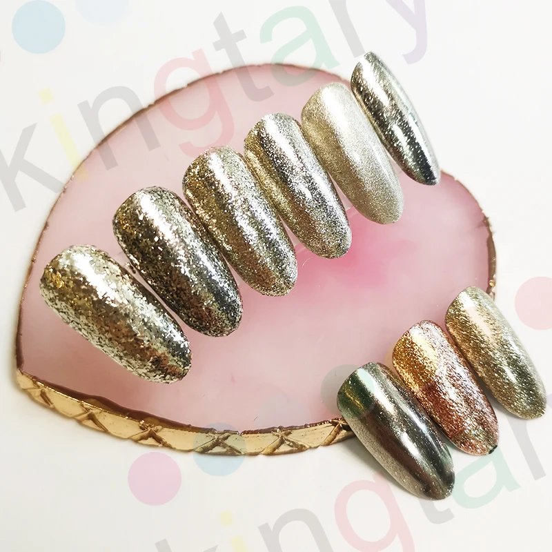 

glitter magic mirror effect nail polish powder, Silver