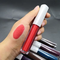 

High quality white lip gloss tube custom nude no logo vegan glitter waterproof liquid matte private label lipstick