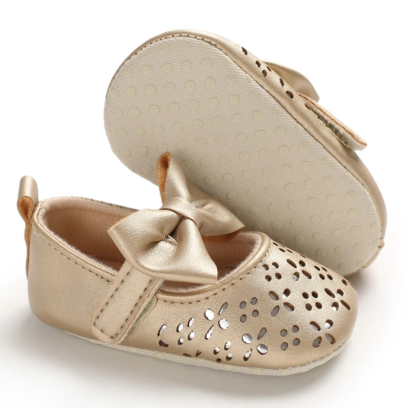 

Baby's shoes hollow and breathable princess shoes soft sole walking shoes