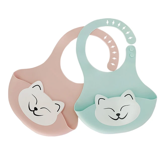 

Attractive Price New Type White Baby Silicone Bib Set New Born Baby Bibs