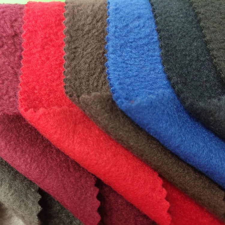 150d Fdy 240gsm Custom Dyed Telas Fleece Double Brush Polar Fleece