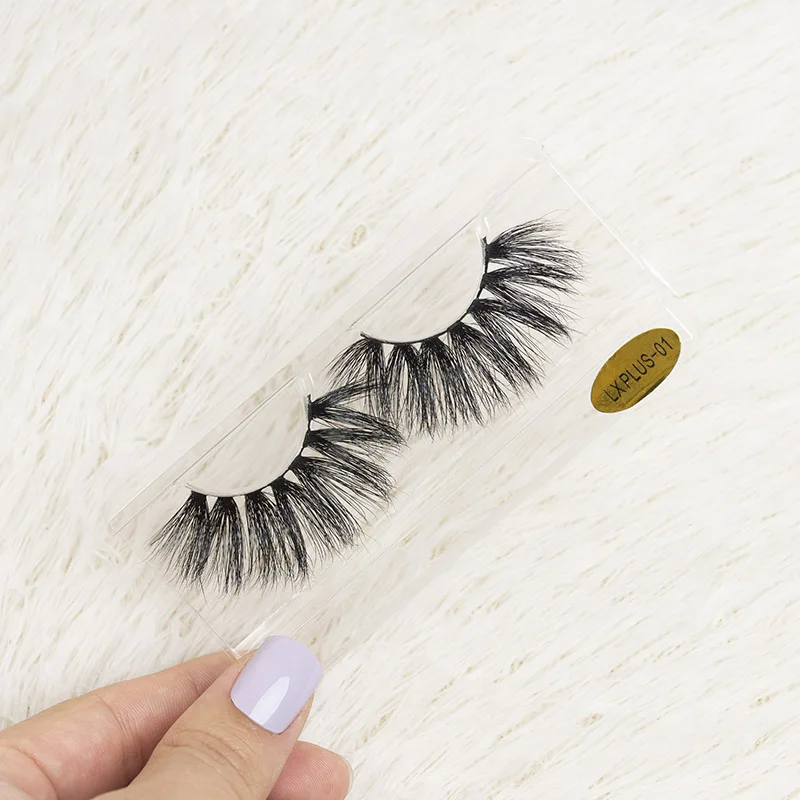 

Eyelash Packaging Paper Cheap 25 mm Mink Eyelashes Vendor with Cases False Eyelashes, Natural black
