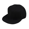 Black wholesale custom sports team 6 panel snapback hat cap
