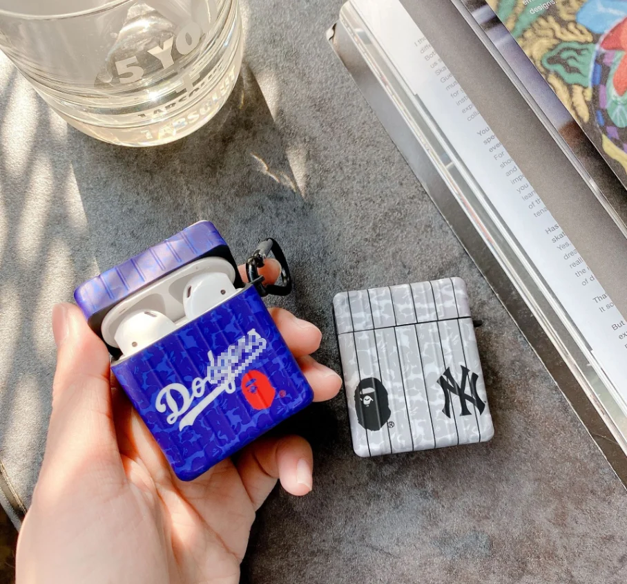 

for Airpods 1 2 Case Free Shipping Fashion Suitcase Aape Bathing Bape Ape Camo Camouflage, Colorful