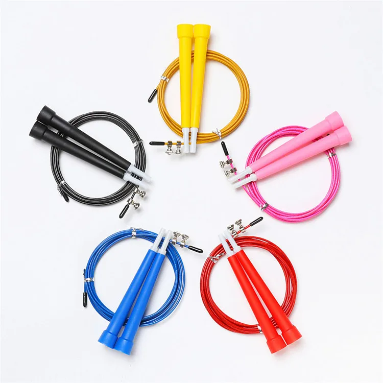 

Speed Fitness Jump Rope Rope Skipping for Training and Strengthen Cardiopulmonary Function, Black red blue pink yellow green