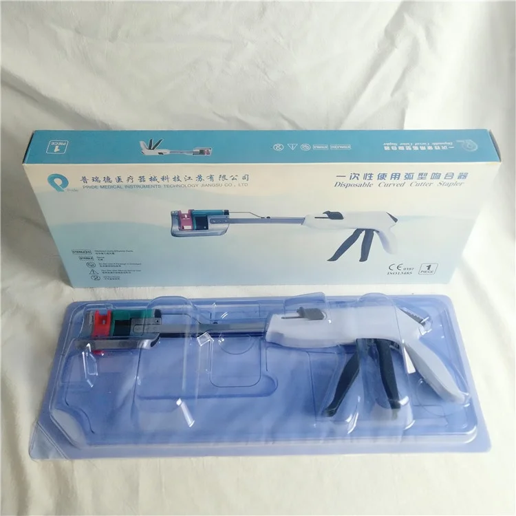 
High quality disposable curved cutter stapler 
