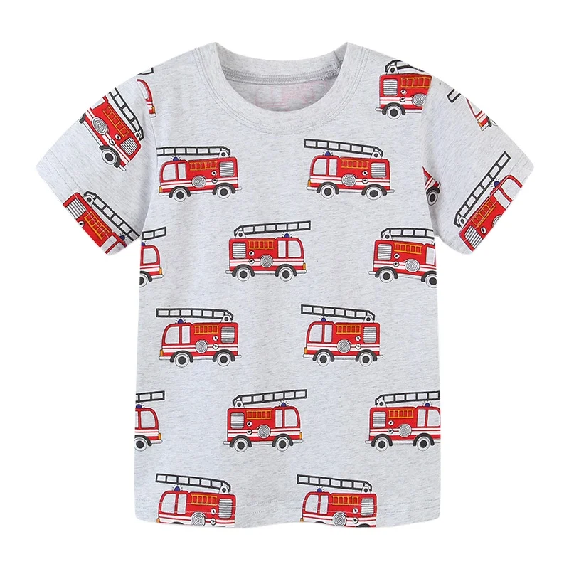 

New summer round neck short sleeve cartoon print children T - shirt, Picture