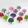 2019new 10pcs8cm plastic china wholesale sponge powder miniature architectural sand table train scale model flower trees layouts
