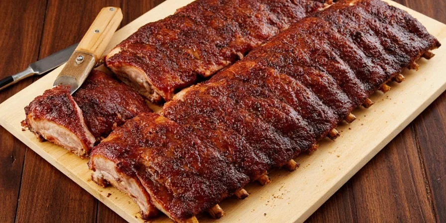 Happy people enjoying delicious ribs