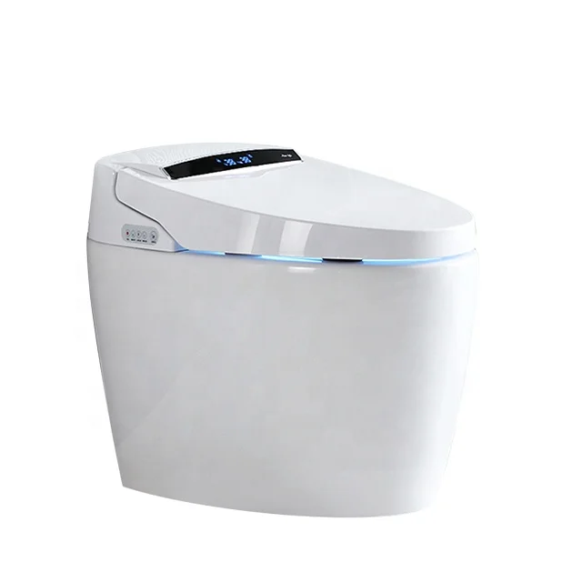 

Wholesale bathroom wc toilets one piece kicking automatic flushing washroom smart intelligent wc toilet