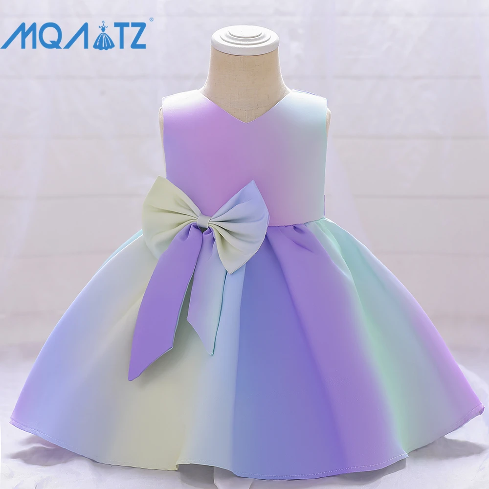 

MQATZ New Designs Summer Latest Girls Dress Africa Pattern Design Party Wear Kids print evening Dresses