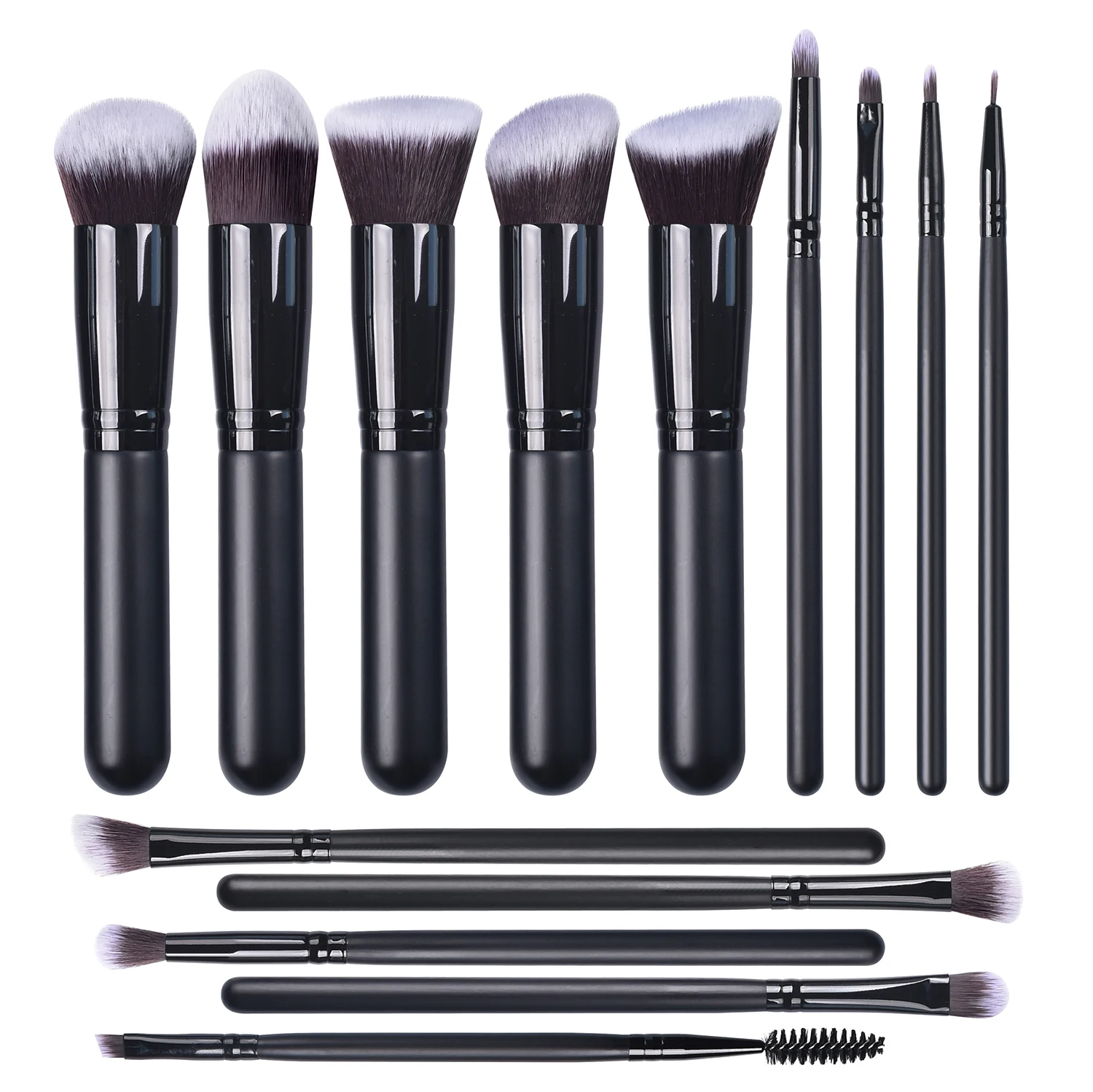 Black Series Professional Brush Makeup Kit Hot Selling Make up Brush Set Synthetic Hair Pink Bag Beauty Care Make Tools Normal