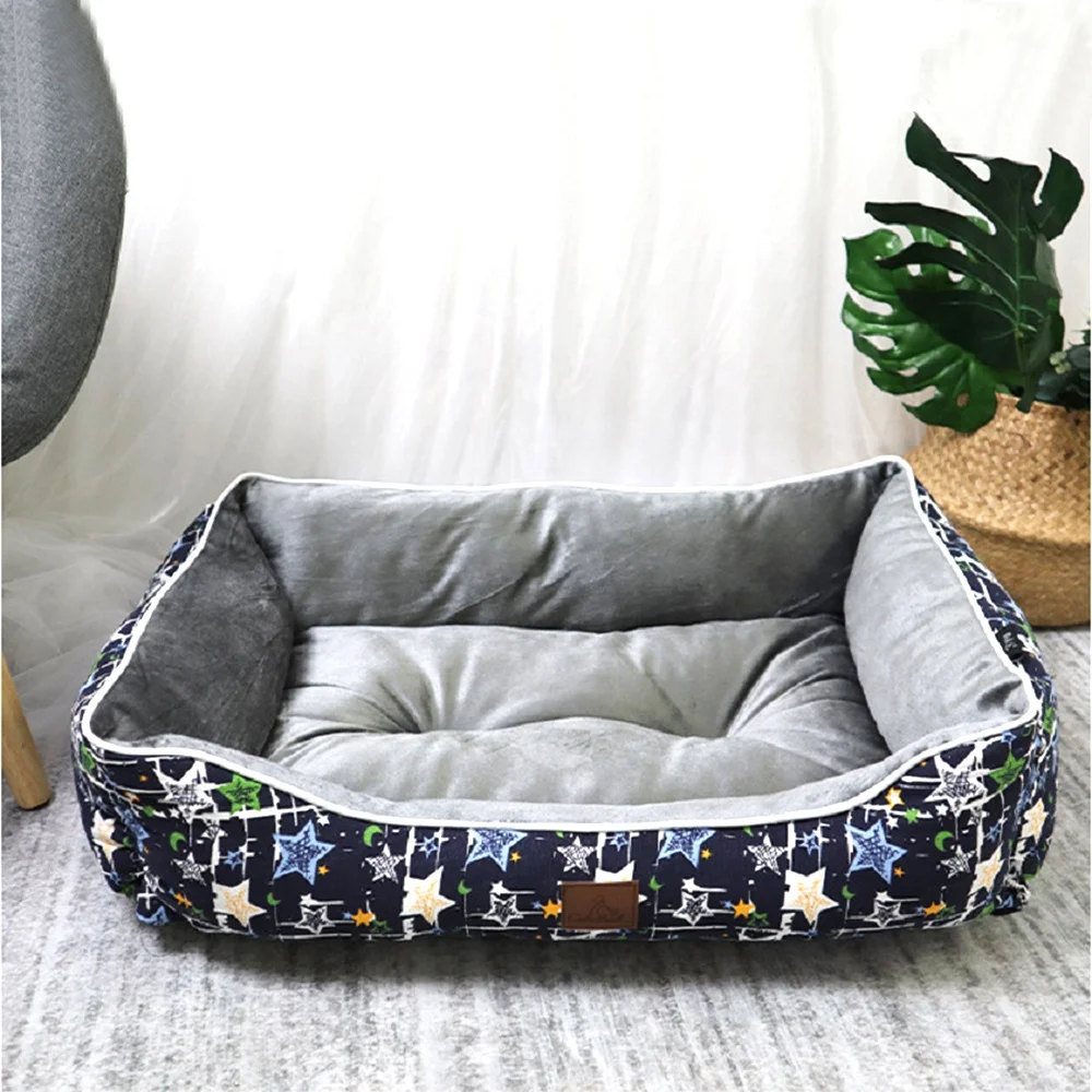 

high quality durable non-skip resistant cleaning pet bed for dog, Navy bule