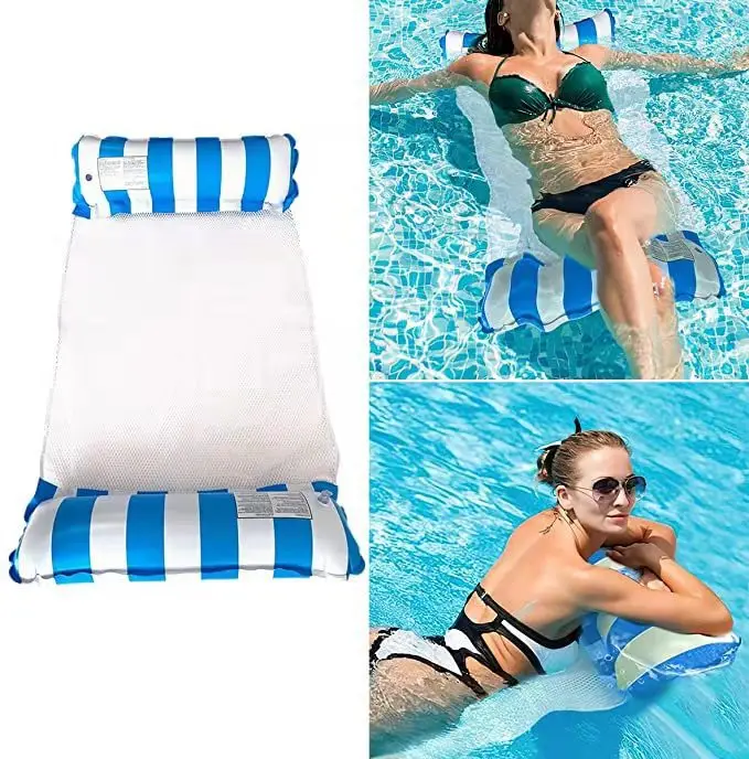 

Inflatable Pool Floats for Adults Portable Pool Floats with a Manual Air Pump, as Water Hammock, Pool Chairs to Beach,