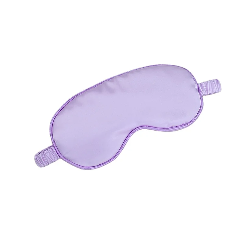 

Wholesale Custom luxury Popular Green Pink Satin Silk Double Face Soft Sleeping Eye Mask With Printing Logo For Travel