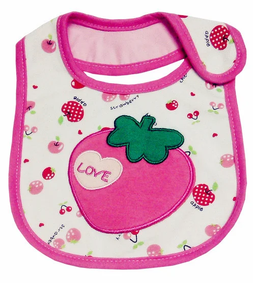 

Amazon hot sale nice price Cotton Personalized Animal Roll Up Printing Waterproof Baby Bib