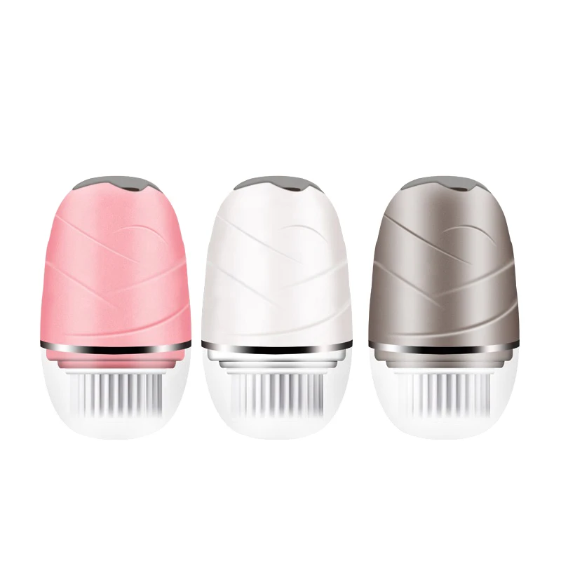 

Dropshipping Portable 3 in 1 USB electric spin exfoliating facial cleansing brush Face Cleanser Sonic Face Cleaning Brush