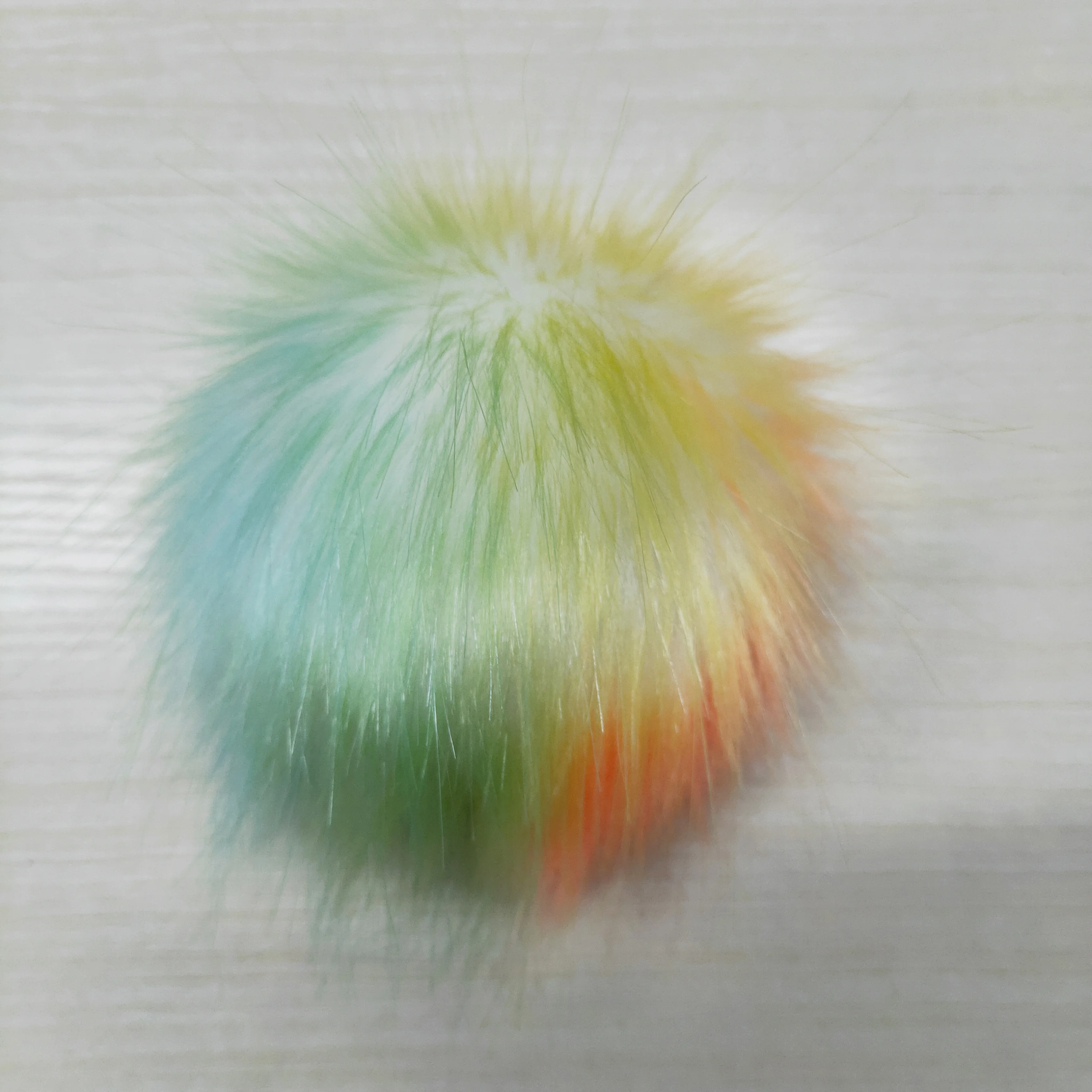 
Customized Fluffy fashion cute ball faux fox ball fake fur pompon faux fur pom with snap 