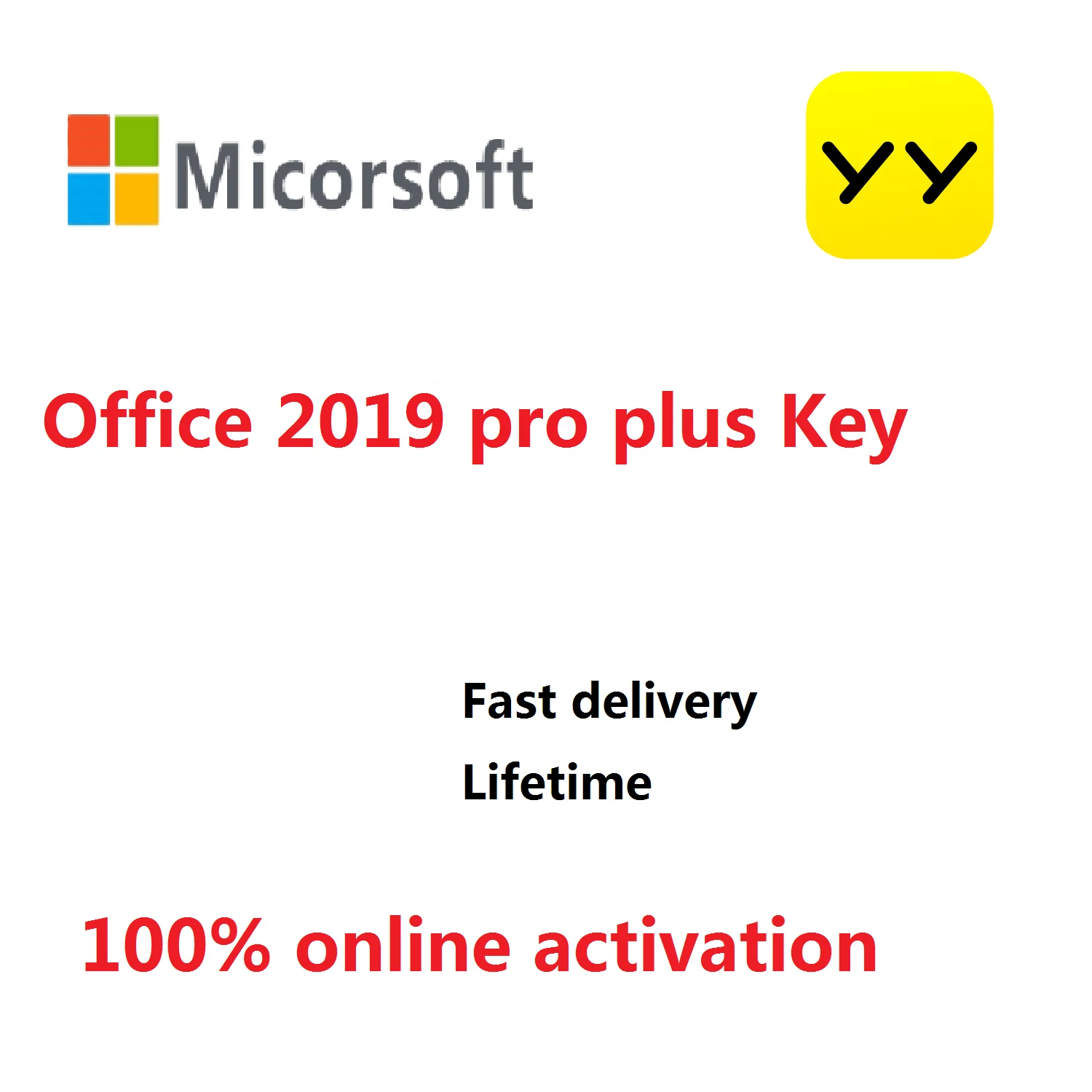 

100% online active Office 2019 pro plus key Delivery by email office 2019 pro plus License send by email