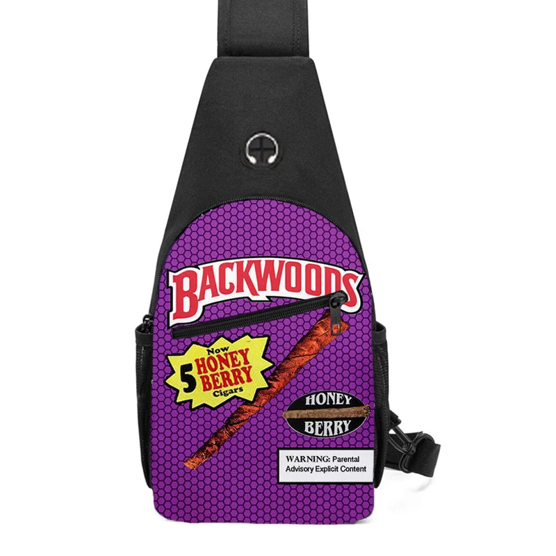 

Custom Print Backwoods Sling Shoulder Bag Crossbody Backwoods Chest Bag, Black