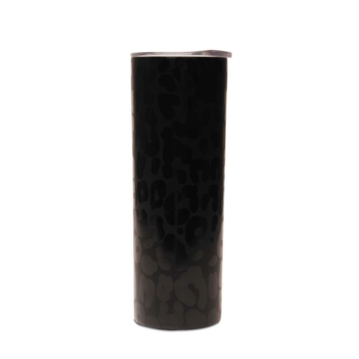 

20oz Custom Black Leopard Stainless Steel Double wall Matte Skinny Ice Hot Drinking Lided Tumbler DOM1131175