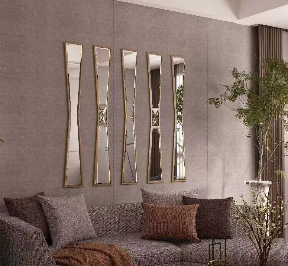 100*15 New Design Luxury Wall Hanging Metal Frame Geometric Creative Art Decorative Mirror