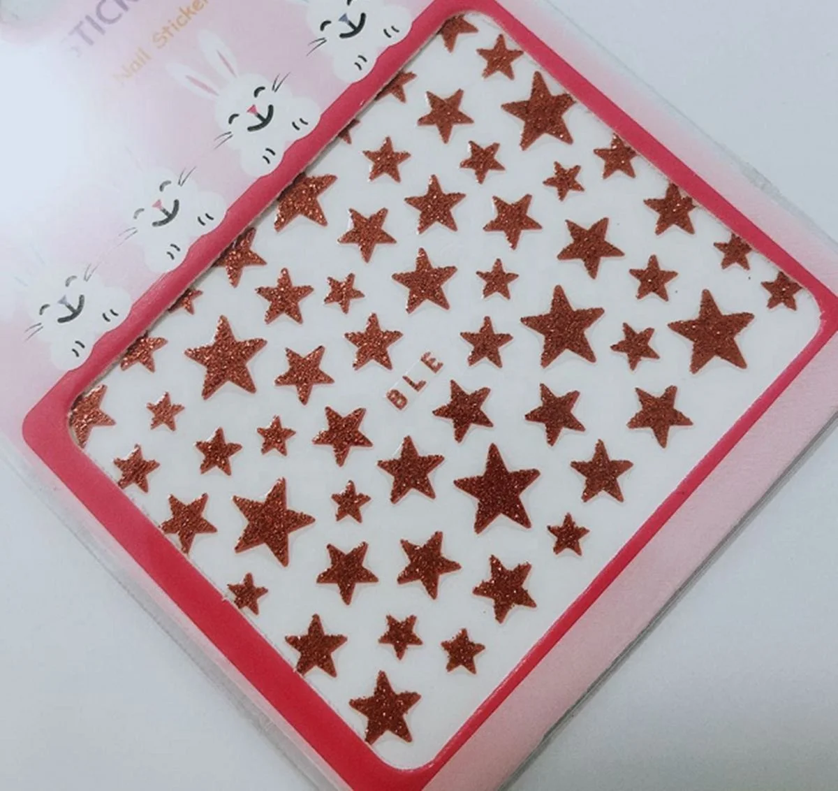 

OEM 3D Special Colorful Five-pointed Stars Pattern Nail Art Sticker Wholesale Private Label High Quality Adhesive Nail Stickers, As shown