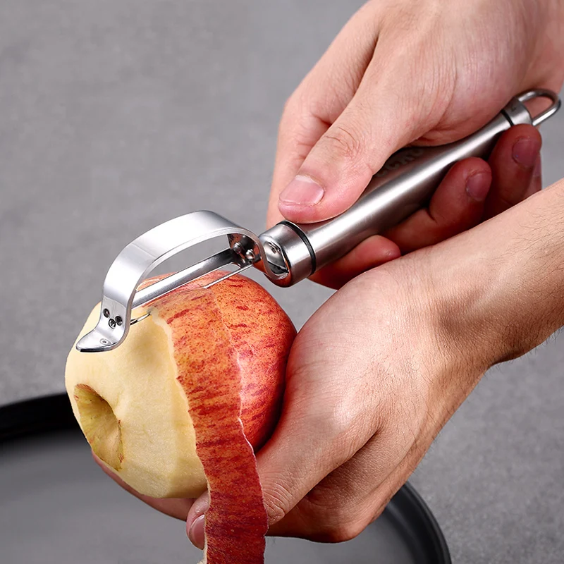 

1PC Stainless Steel Peeler Fruit Vegetable Peeler Carrot Grater Metal Potato Peeler Apple Peeling Tools Practical Kitchen Gadget