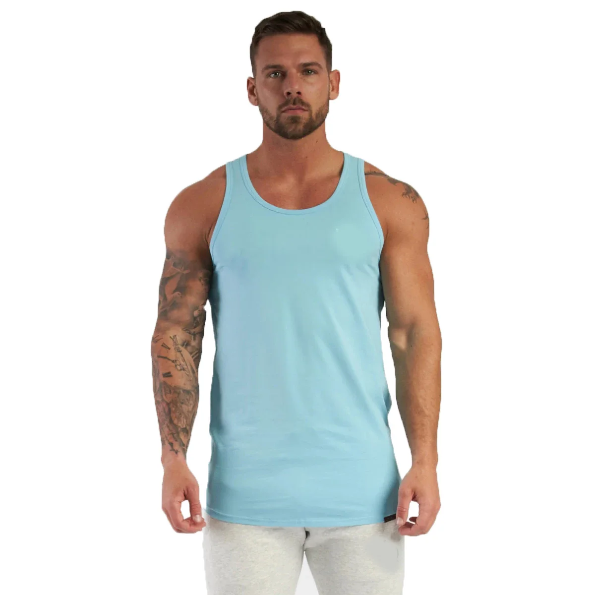 

Custom Solid color vest sleeveless T-shirt Compression Men Fitness T Shirt Plain Athletic Male Sports T Shirt Wholesale, Black pink