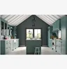 unique design hand make wood kitchen Modern Green eco friendly wooden kitchen set Italian style kitchen design