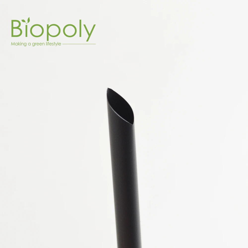 

8*215mm Eco-Friendly Biodegradable Disposable 6mm Food grade Bendable Paper, Black/white/customizable