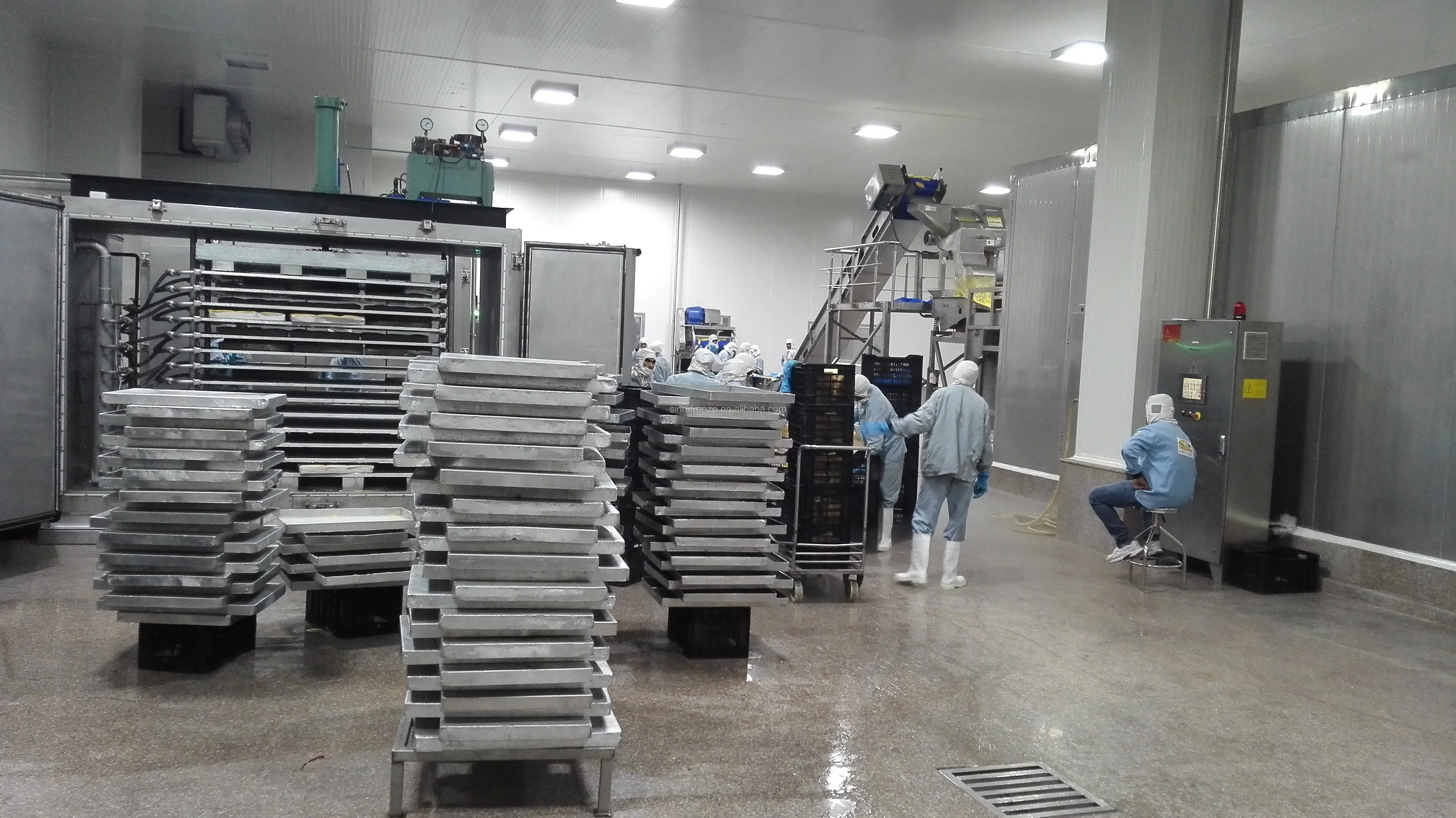 
contact freezer horizontal plate quick freezing 1.5kg shrimp tray 