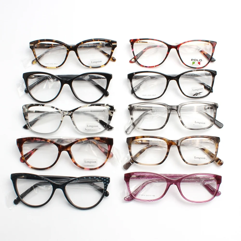 

assorted ready made mixed eyewear stock cheap glasses acetate optical eyeglasses frames, Mixed colors