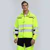 reflective security high visibility construction work wear jacket