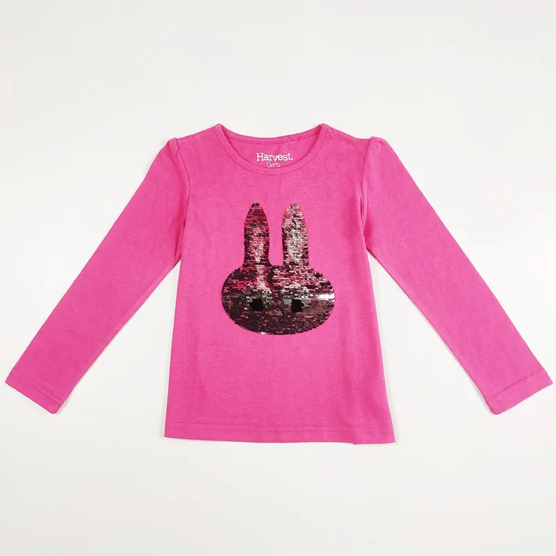 

100% Combed cotton girl t-shirt with fashion sequins application