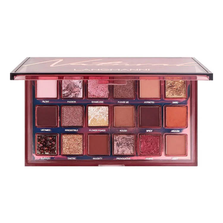 

LANGMANNI Glitter Matte Shimmer Long Lasting 18 Colors Eyeshadow Palette