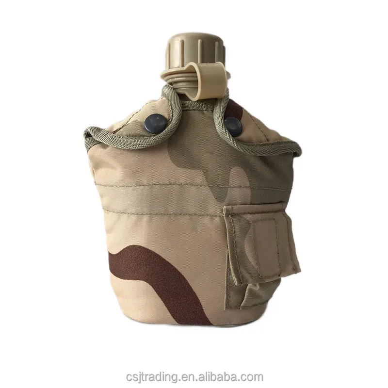 

Military Outdoor Water Canteen Plastic Water Bottle, Khaki/green/black/camouflage