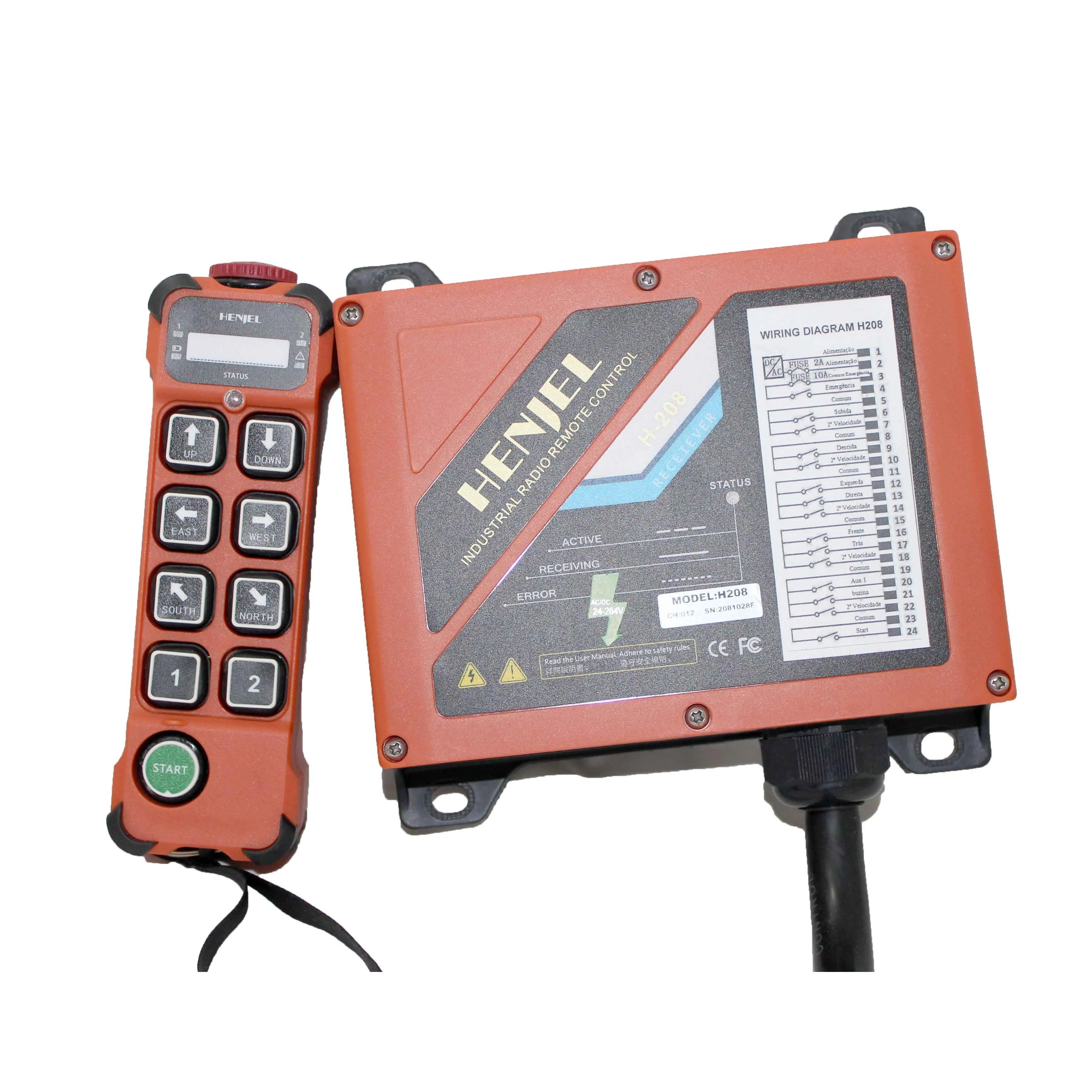 

Henjel H208 Industrial Wireless Remote Control Crane Remote Controller