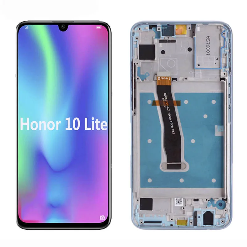 

100% Tested Huawei LCD Phone Display For Huawei Honor 10 lite LCD Screen Digitizer Assembly Touch Screen with Frame, Black