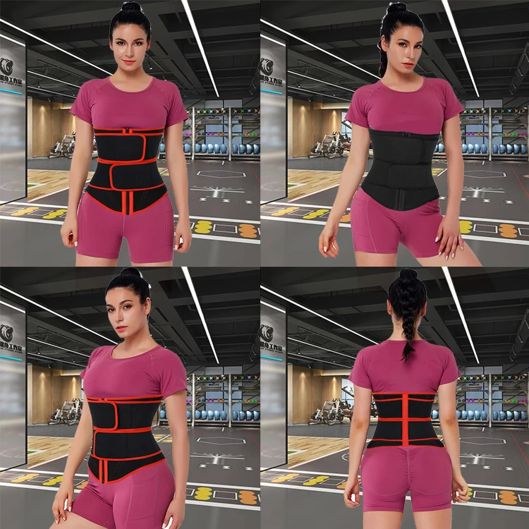 
Hexin Latest Design Custom Logo Latex Double Belt Zipper Enhance Corset Women Waist Trainer Shapers 