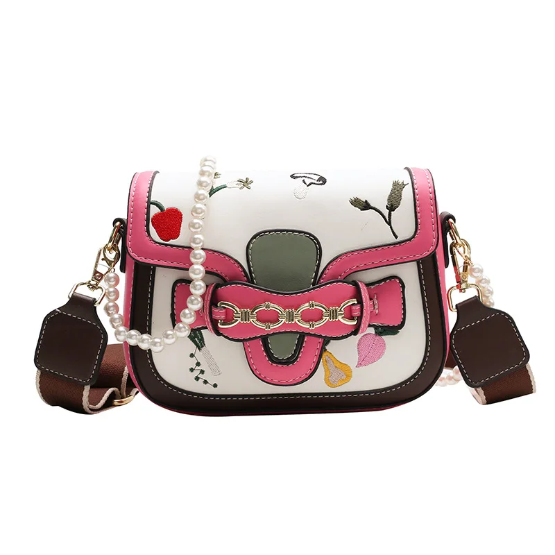 

Pearl saddle bag 2021 fashion embroidered flowers Instagram cute  lady shoulder bag, Popular colors