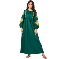 

Islamic Clothing Women Long Sleeve Arabic Abaya Muslim Maxi Dress